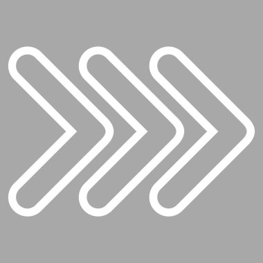 Üçlü işaretçi doğru anahat vektör simgesi