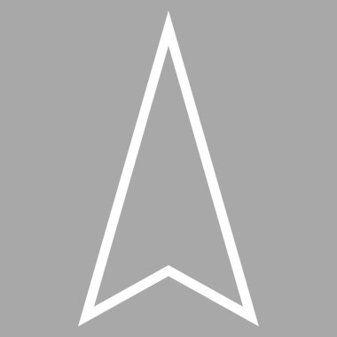 İşaretçi yukarı anahat vektör simgesi