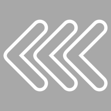 Üçlü işaretçi sol anahat vektör simgesi