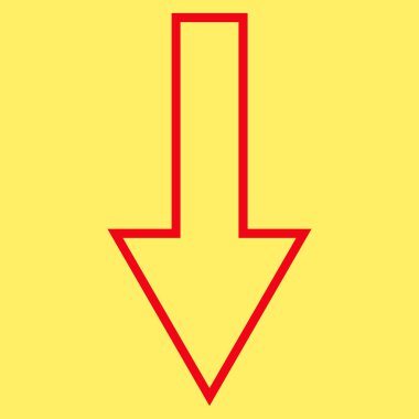 Anahat vektör simgesi aşağı ok