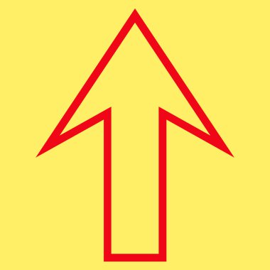 Kontur vektör simge yukarı ok