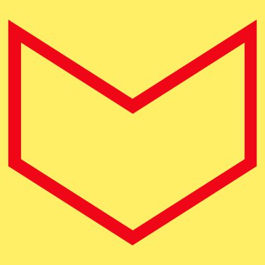 Kontur vektör simgesi aşağı ok ucu