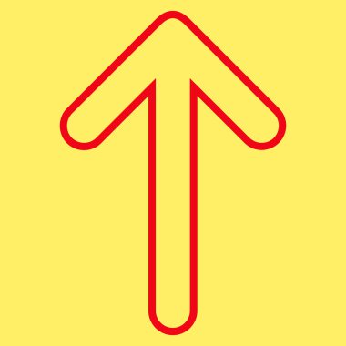 Kontur vektör simge yukarı yönlü ok