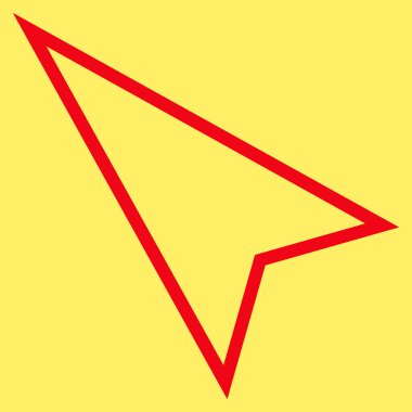 İşaretçi yaptı yukarı anahat vektör simgesi