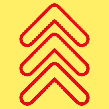 İşaretçi kontur vektör simge kadar üçlü