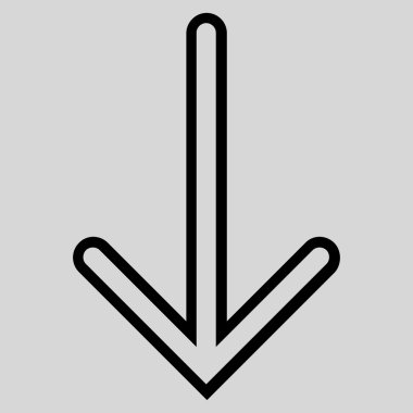 Kontur vektör simgesi aşağı ok