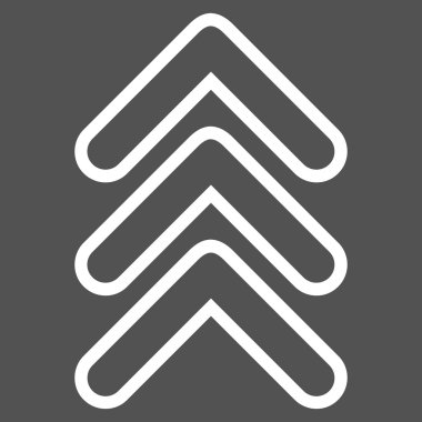 İşaretçi kontur vektör simge kadar üçlü