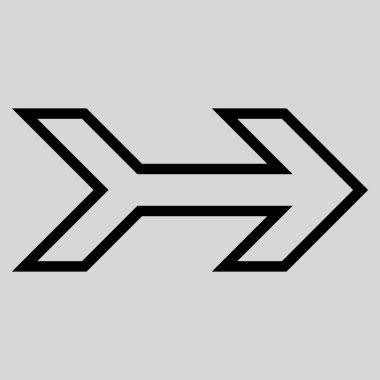 Kontur vektör simgesi sağ ok