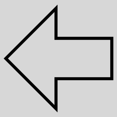 İnce çizgi vektör simge sol ok