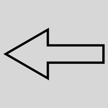 İnce çizgi vektör simge sol ok