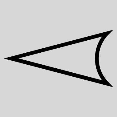 Ok ucu sol ince çizgi vektör simgesi