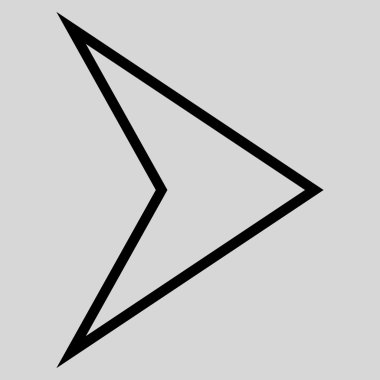 Ok ucu şu ince çizgi vektör simgesi