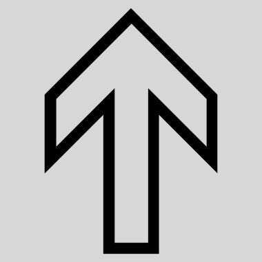 Kontur vektör simge yukarı ok