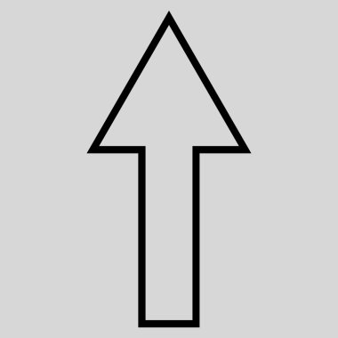 İnce çizgi vektör simge yukarı ok