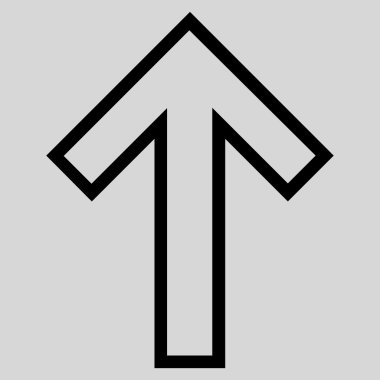 Kontur vektör simge yukarı ok