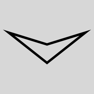 Anahat vektör simgesi aşağı ok ucu