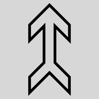 Kontur vektör simge yukarı ok