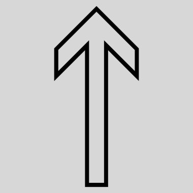 İnce çizgi vektör simge yukarı ok