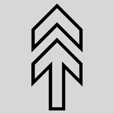 Yön yukarı kontur vektör simgesi