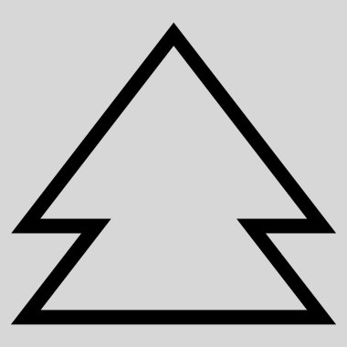 Yön yukarı anahat vektör simgesi