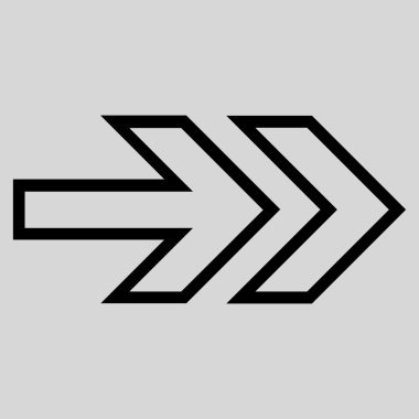 Yön şu ince çizgi vektör simgesi