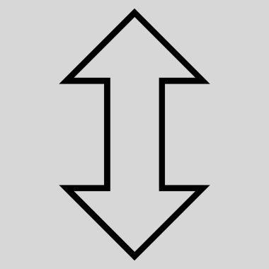 Exchange dikey ince çizgi vektör simgesi