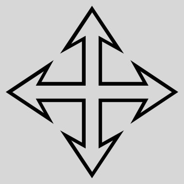 Oklar ince çizgi vektör simgesini genişletin