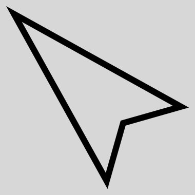 İşaretçi yaptı yukarı anahat vektör simgesi