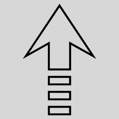 Yukarı kontur vektör simgesi göndermek