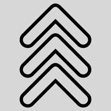 İşaretçi kontur vektör simge kadar üçlü