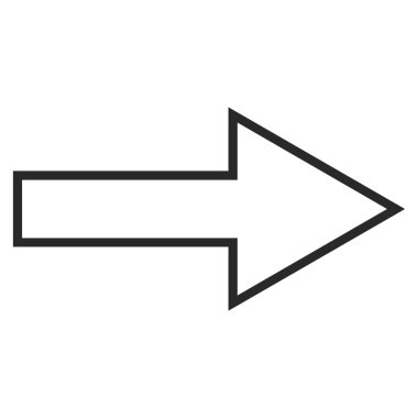 Kontur vektör simgesi sağ ok