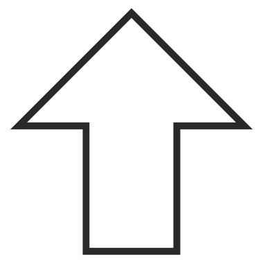 Kontur vektör simge yukarı ok