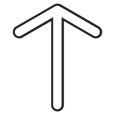 Kontur vektör simge yukarı ok