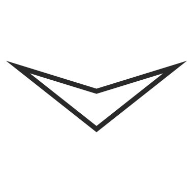 Anahat vektör simgesi aşağı ok ucu