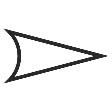 Ok ucu doğru anahat vektör simgesi