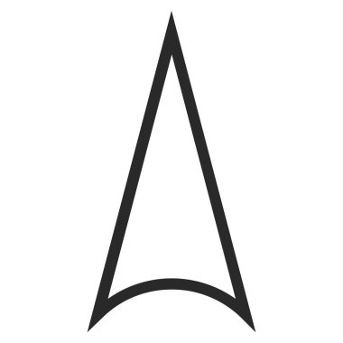 Anahat vektör simge yukarı ok ucu