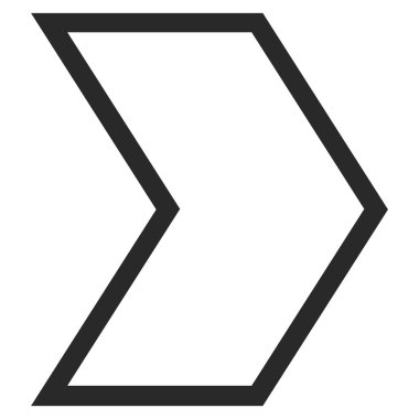 Ok ucu şu ince çizgi vektör simgesi