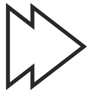 Yöne doğru anahat vektör simgesi