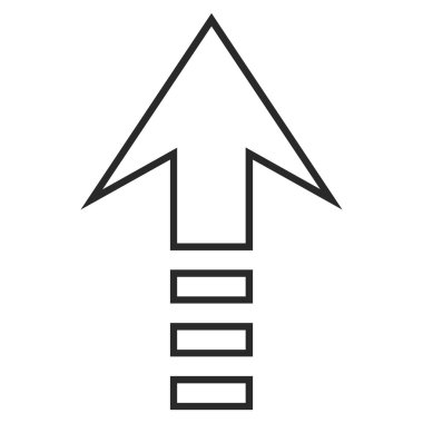 Yukarı kontur vektör simgesi göndermek