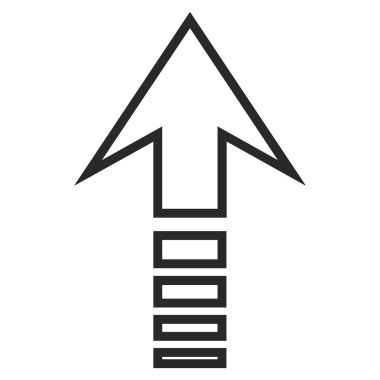 Yukarı kontur vektör simgesi göndermek