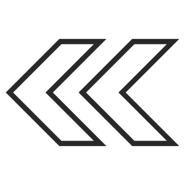 Shift Sol anahat vektör simgesi