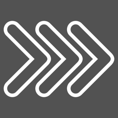 Üçlü işaretçisini sağ kontur vektör simgesi