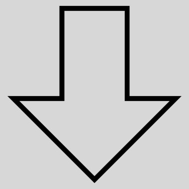 Anahat vektör simgesi aşağı ok