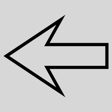 İnce çizgi vektör simge sol ok