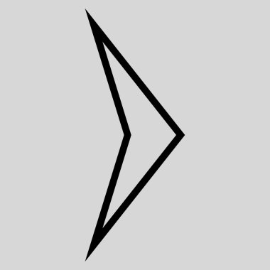 Ok ucu doğru anahat vektör simgesi