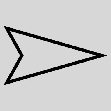 İşaretçiyi sağ kontur vektör simgesi