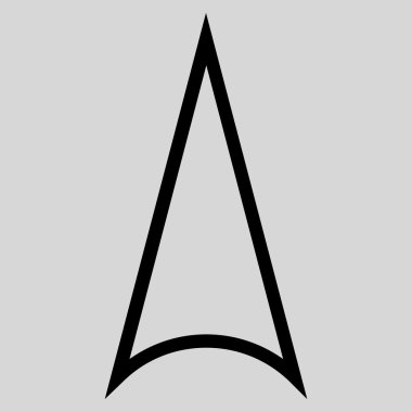 Kontur vektör simge yukarı ok ucu