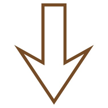 İnce çizgi vektör simgesi aşağı ok