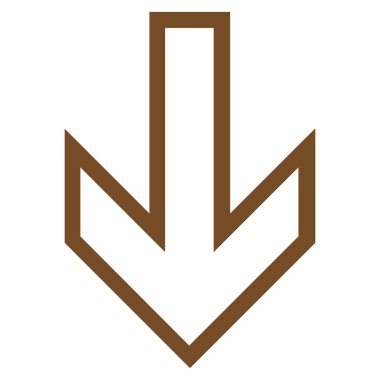 Kontur vektör simgesi aşağı ok