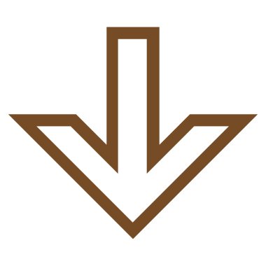 Anahat vektör simgesi aşağı ok